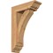 Ekena Millwork Thorton Traditional Smooth Bracket w/ Offset Brace, Western Red Cedar, 5 1/2"W x 16"D x 24"H BKT0604X16X24THR01SWR - alternate 1
